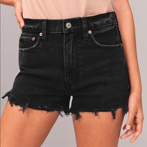 BNWT Abercrombie Black High Waist Jean Shorts